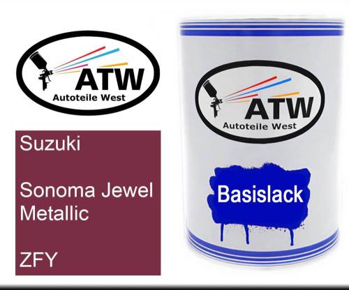 Suzuki, Sonoma Jewel Metallic, ZFY: 500ml Lackdose, von ATW Autoteile West.